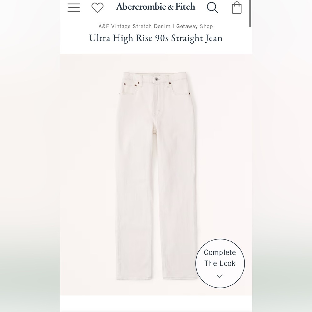 Abercrombie and Fitch Ultra High Rise 90’s Straight Jean Curve Love